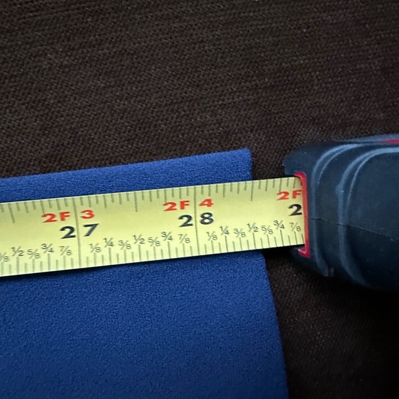 No Tag Blue High Waisted wide Leg Belted.Has Pockets Has Crease in Front Sz L. - Picture 11 of 12